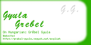 gyula grebel business card
