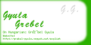 gyula grebel business card